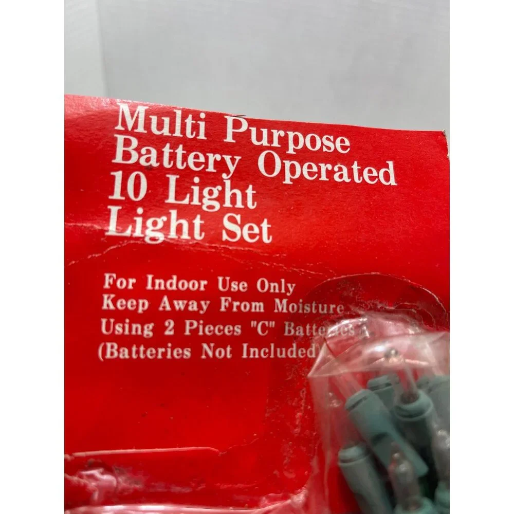 Battery Operated 10 Light‎ Set Indoor Use Only 1995